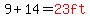 9%2B14=red%2823ft%29