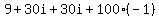 9%2B30i%2B30i%2B100%28-1%29