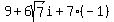 9%2B6sqrt%287%29i%2B7%28-1%29