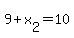 9%2Bx%5B2%5D=10