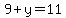 9%2By=11