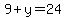 9%2By=24