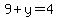 9%2By=4