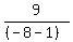 9%2F%28%28-8-1%29%29