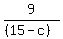 9%2F%28%2815-c%29%29