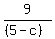 9%2F%28%285-c%29%29