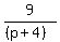 9%2F%28%28p%2B4%29%29