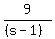9%2F%28%28s-1%29%29