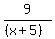 9%2F%28%28x%2B5%29%29