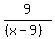 9%2F%28%28x-9%29%29