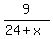 9%2F%2824%2Bx%29