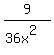 9%2F%2836x%5E2%29