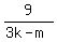 9%2F%283k-m%29
