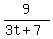 9%2F%283t%2B7%29