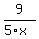 9%2F%285%2Ax%29
