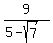 9%2F%285-sqrt%287%29%29