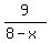 9%2F%288-x%29