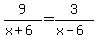 9%2F%28x%2B6%29=3%2F%28x-6%29