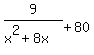 9%2F%28x%5E2+%2B+8x%29+%2B+80