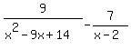 9%2F%28x%5E2-9x%2B14%29-7%2F%28x-2%29