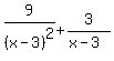 9%2F%28x-3%29%5E2%2B3%2F%28x-3%29