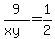 9%2F%28xy%29=1%2F2