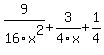 9%2F16x%5E2+%2B+3%2F4x+%2B+1%2F4