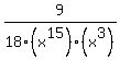 9%2F18%28x%5E15%29%28x%5E3%29