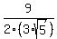 9%2F2%283%2Asqrt%285%29%29