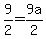 9%2F2=9a%2F2+