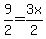 9%2F2+=+3x%2F2