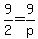9%2F2+=+9%2Fp