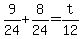 9%2F24%2B8%2F24=t%2F12