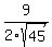 9%2F2sqrt%2845%29