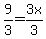 9%2F3=3x%2F3