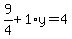 9%2F4%2B1%2Ay=4