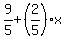 9%2F5%2B%282%2F5%29%2Ax