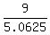 9%2F5.0625