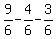 9%2F6-+4%2F6-3%2F6