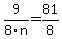 9%2F8n+=+81%2F8