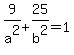 9%2Fa%5E2%2B25%2Fb%5E2+=+1