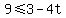 9%3C=3-4t