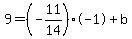 9=%28-11%2F14%29%2A-1%2Bb
