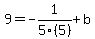 9=-1%2F5%285%29%2Bb