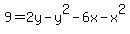 9=2y-y%5E2-6x-x%5E2