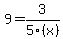 9=3%2F5%28x%29