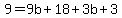 9=9b%2B18%2B3b%2B3