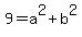 9=a%5E2%2Bb%5E2
