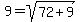 9=sqrt%2872%2B9%29