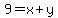 9=x%2By